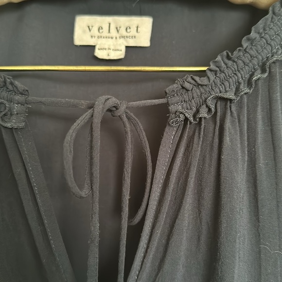 Velvet Samantha Rayon Challis Peasant Top by GRAHAM & SPENCER EUC - Picture 5 of 6